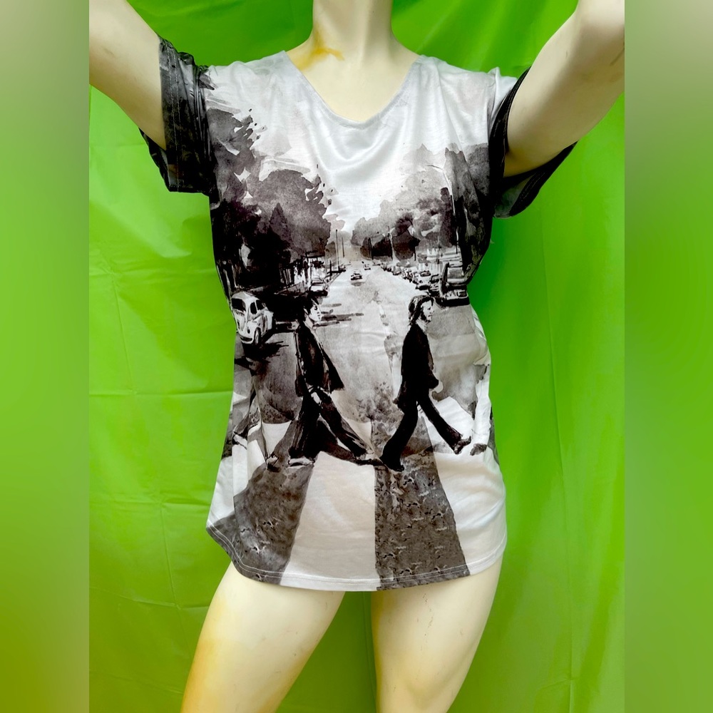 NWT Abbey Road V neck top size L